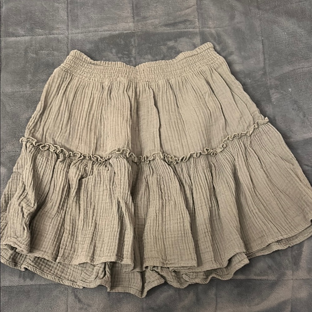 army green flowy skirt beach sage dark green nature boho